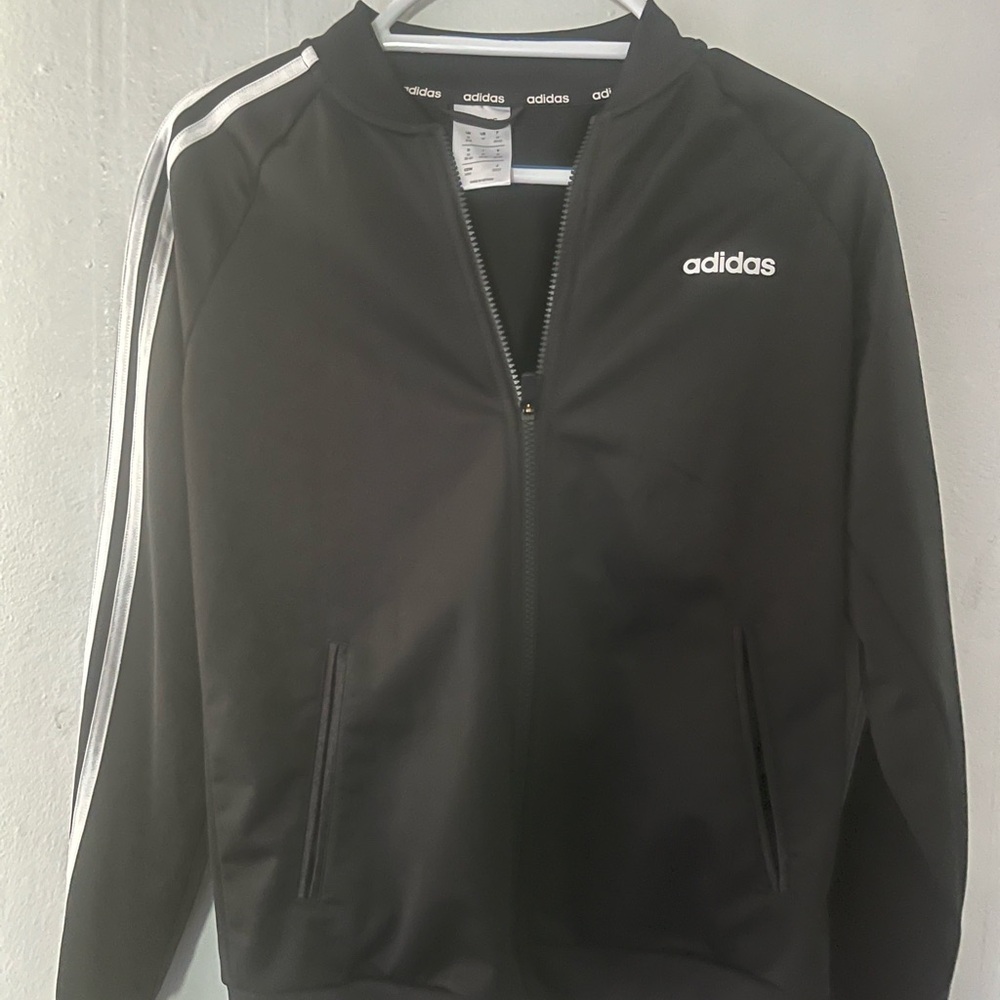 Adidas Black Bomber Jacket with Signature Style